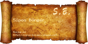 Sipos Böngér névjegykártya