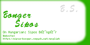 bonger sipos business card